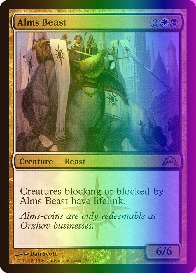 MTG Magic the Gathering Alms Beast (141/257) Gatecrash LP FOIL