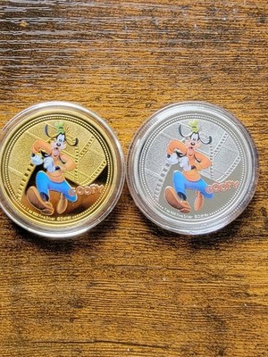 Disney Goofy 1oz  Silver & Gold Plated 2020 Coin New Zealand Same Day Ship