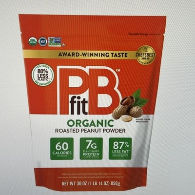 PB FIT ORGANIC ROASTED PEANUT BUTTER POWDER 30 OZ. KOSHER One Pack