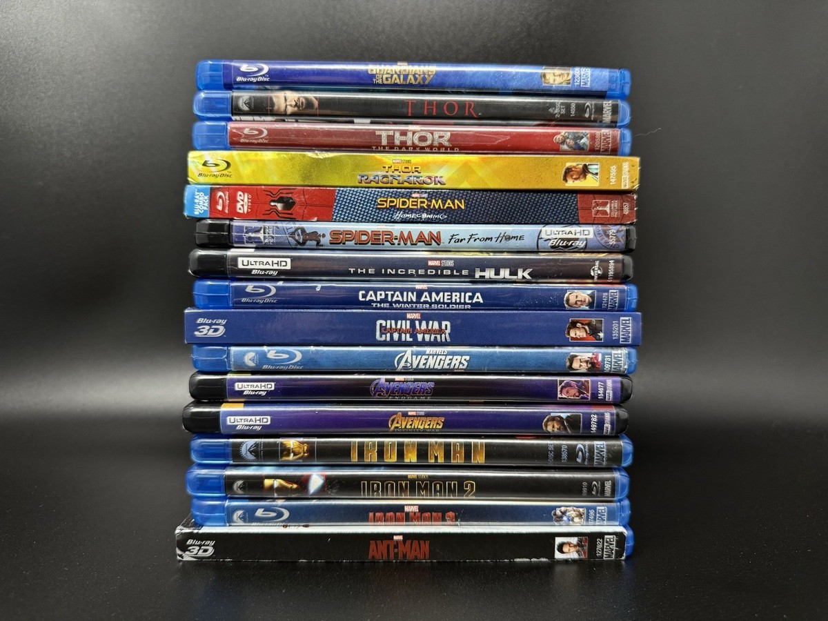 Marvel Cinematic Universe MCU Blu-Ray Lot of 16 Blu Rays 4K DISCS