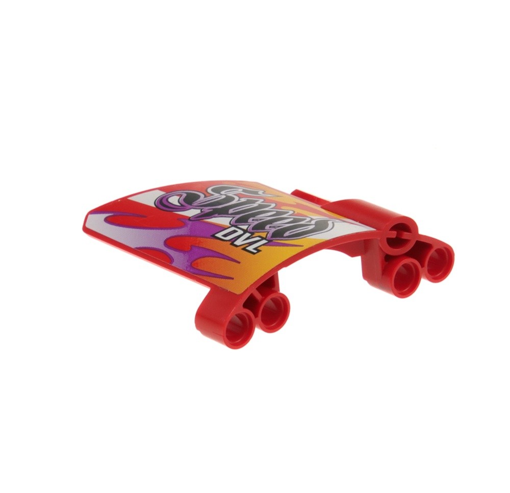 1X Lego Technic Panel Cover 22 Red Sticker Speed DVL Side A 44352PB10