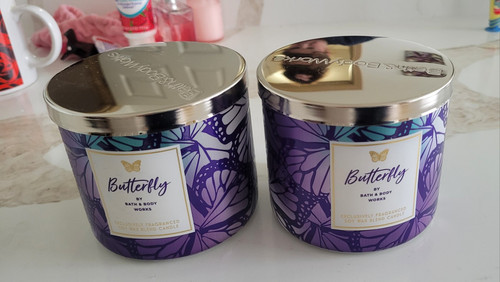 Bath & Body Works BUTTERFLY 3-wick Candle 14.5 oz x 2 - Picture 1 of 1