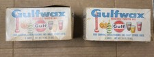 2 Vintage Gulfwax Household Paraffin Wax 4 Cakes 16oz for canning, candlemaking