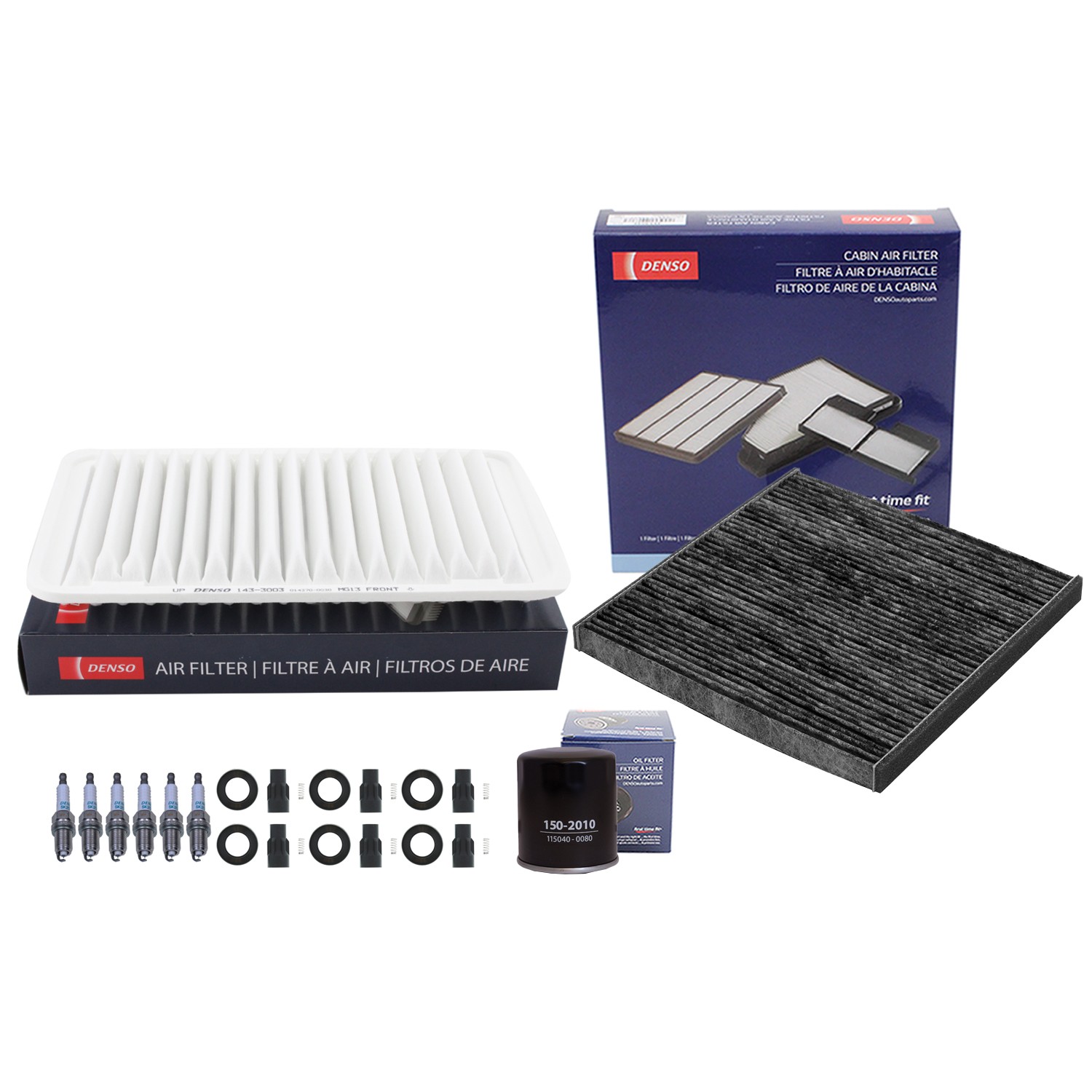 Denso Tune Up Kit 6 Spark Plugs Boots Kit for Camry ES330 RX330 Sienna Solara V6