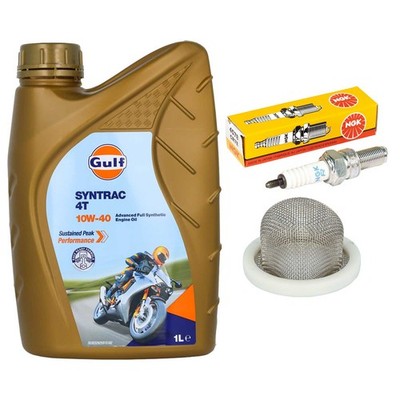 Set 1L Öl Inspektion Ölsieb Zündkerze für Yamaha YN 50 F Neos 50 YN50 2009-2021