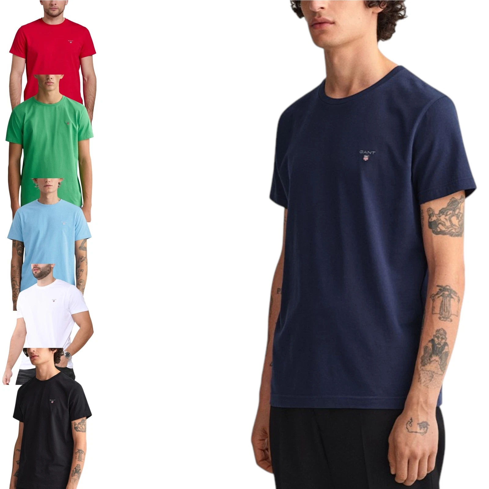 GANT Mens Crew Neck T Shirts Regular Fit Cotton Top Summer Navy Casual Tee M-3XL
Opens in a new wind