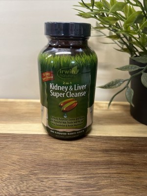 Irwin Naturals 2-in-1 Kidney & Liver Super Cleanse Dietary Supplement -60Count