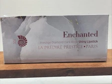 La Predire Enchanted Luxury Lipstick Shiny Diamond Dark Rose Jewel Case