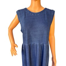 Loft Women's Blue Denim Look Knit Dress