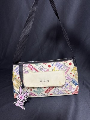 Vintage Y2K Jim Benton ''It's Happy Bunny'' Printed Shoulder Bag - Sassy Quotes