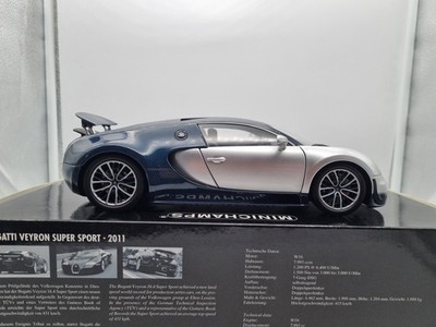 1/18 Bugatti Veyron Super Sport 2011 Blue/Silver Minichamps