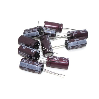 10x NICHICON PW 1000uf 35V Electrolytic Capacitors 35V1000uf 13x25 mm