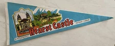 Vintage Hearst Castle San Simeon California 30 Inch Pennant Great Color!