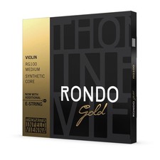 Thomastik-Infeld Rondo Gold 4/4 Medium Violin String Set Silver D   RG100
