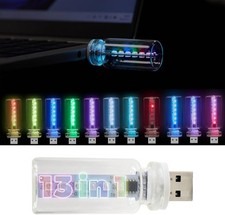 New Car USB Lights, 13 in 1 Touch Adjustment USB LED Car Lights, Mini Glass Bott
