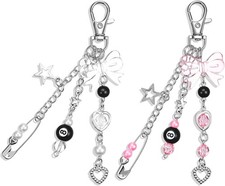 Heart Bag Charm Keychain for Purse Handbag Women Gift Party Favor