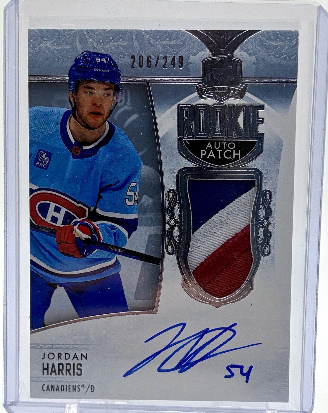 2022-23 Jordan Harris Upper Deck The Cup /249 #113 RPA Rookie Patch Auto RC