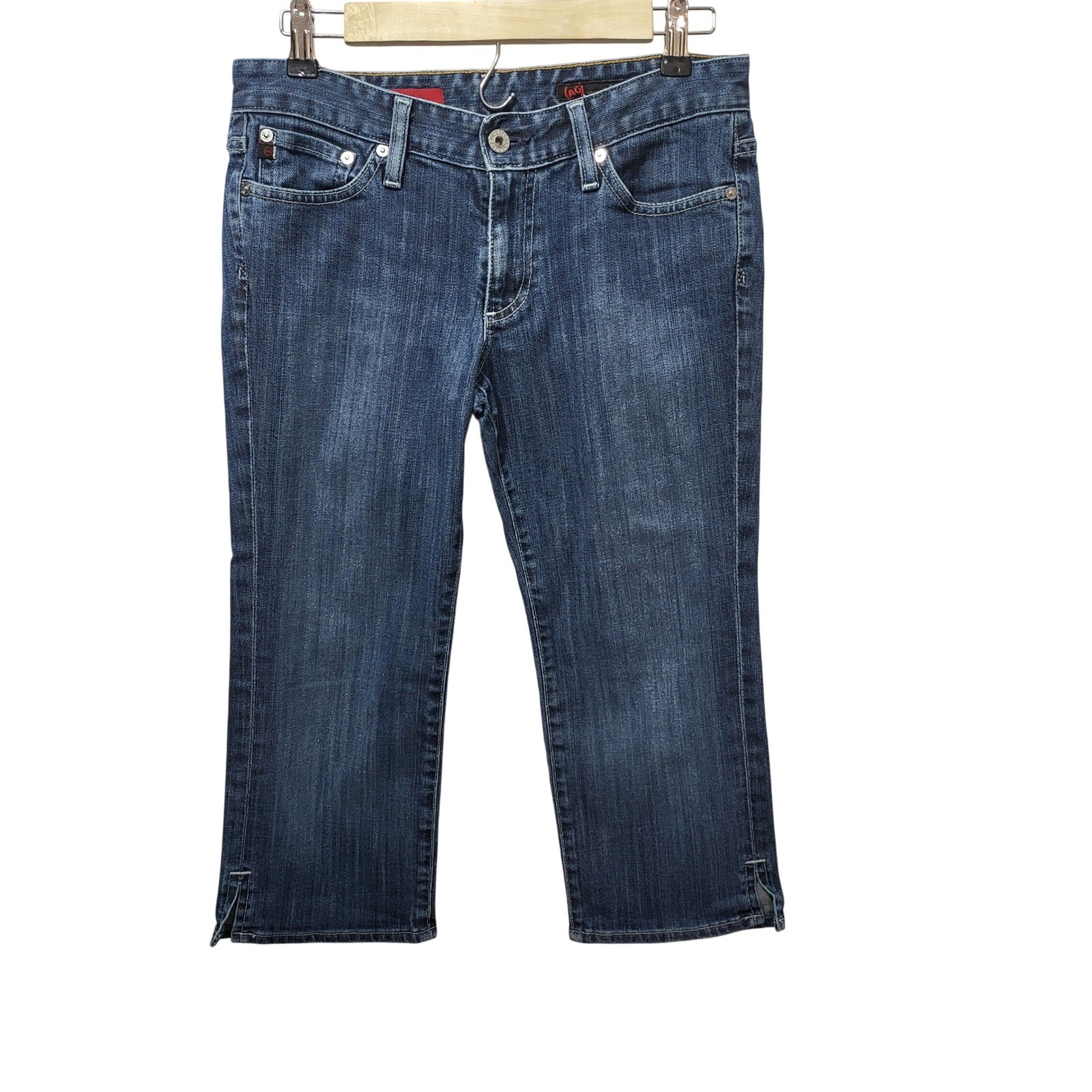 AG Adriano Goldschmied Crop Capris Jeans Blue Denim Women's Size 29R