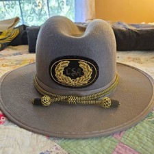 Heritage 1841 Gray Western Hat w/ CSA Patch, Made in USA, Size 7 5/8