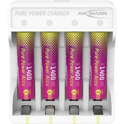 Ansmann Pure Power Set 4× Micro AAA Akkus und Lademodul Micro (AAA)-Akku Li-Ion