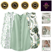 Soft, Organic Cotton Baby Sleep Sack Set   0-6 with Easy Zipper Access