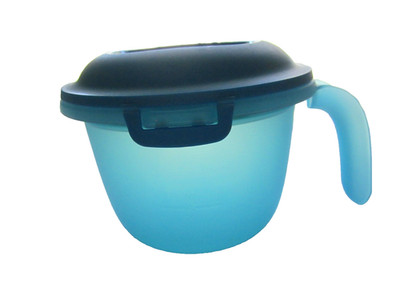 Tupperware Personal Rice Maker/Veggie Steamer Microwave Cooker w/Lid 6972A Blue