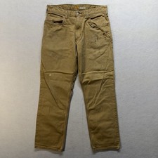 Carhartt Men's 32x32 Rugged Relaxed Fit Canvas Work Pant Khaki Paint Splatter