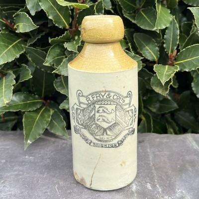 Klassische R. Fry & Co Ltd Hastings Brighton Eastbourne Stone Ingwer Bierflasche