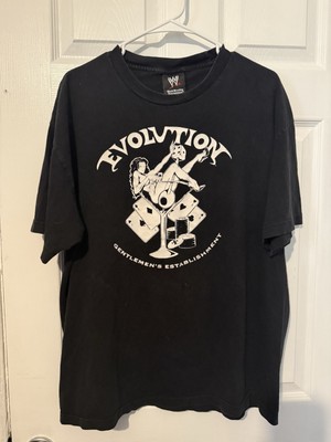2004 WWE Evolution Pay To Play T Shirt Rare Size XL HHH Flair Orton