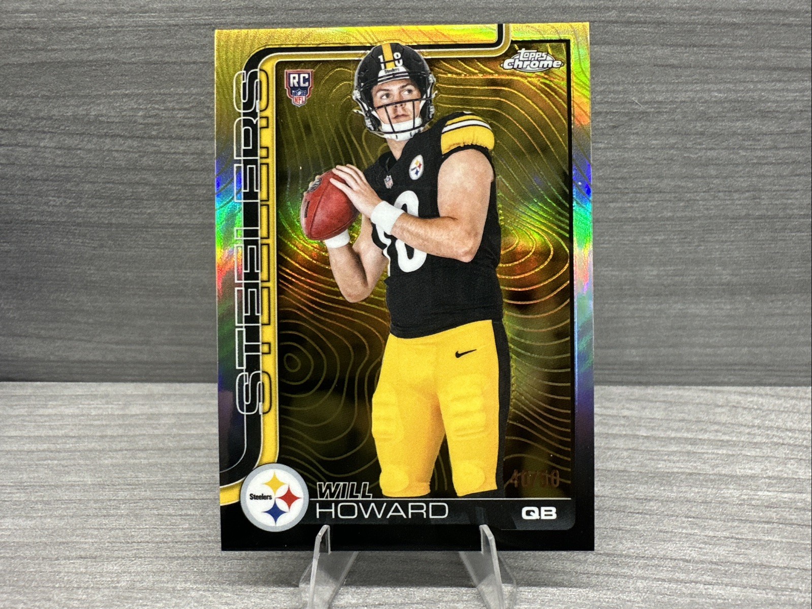 2025 TOPPS CHROME WILL HOWARD GOLD ETCH VARIATION REFRACTOR /50 RC