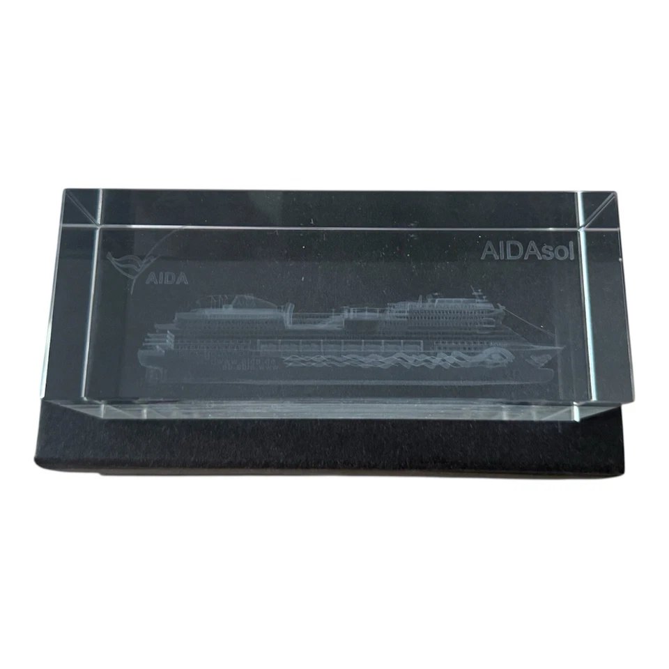 AIDAsol Mega Kreuzfahrtschiff Schiffsmodell Modell Glasblock AIDA SOL