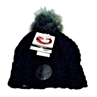 Canada Weather Gear Cable Knit Lined Faux Fur Pom Beanie Hat  display picture 3
