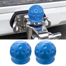 2 PCS Trailer Ball Cover, 2 Inch Rubber Waterproof Towing Hitch Ball Blue