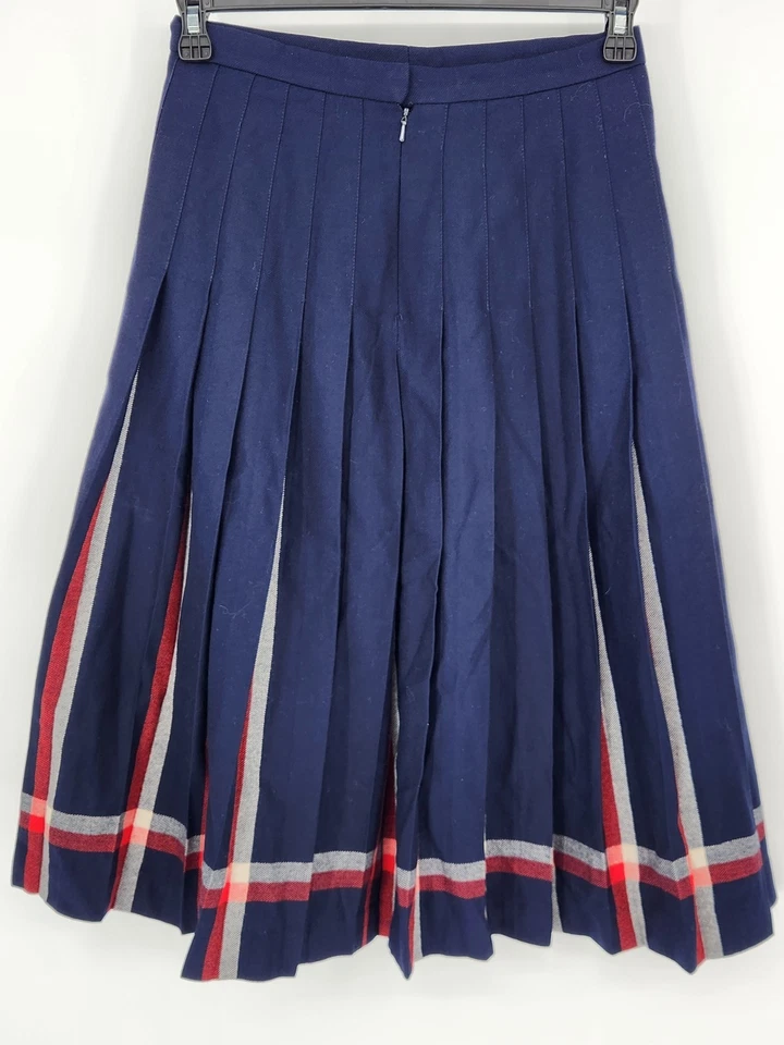 Falda Kinloch Anderson Escocia Talla 12 Azul/Rojo/Blanco Lana Escocesa Clásica Kilted Foto 2 de 4