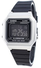 Casio Chronograph Quartz Black Dial Resin Strap 50M W-217HM-7BV Men's Watch