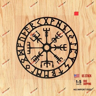 Vegvisir Viking Runic Compass Decal Sticker Vinyl Odin Norse Odin - 6 Inches