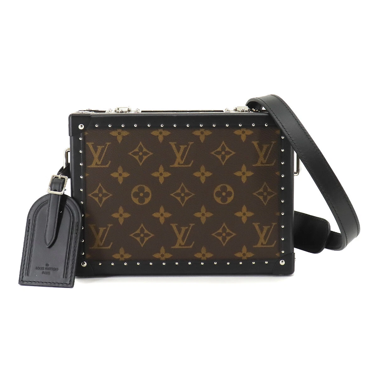 LOUIS VUITTON Monogram Macassar Clutch Box Shoulder Bag M20252 