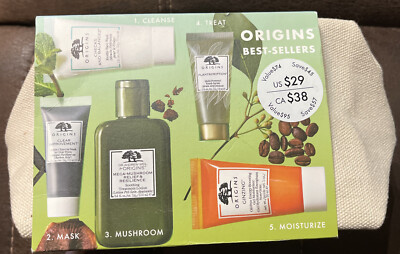 NEW Origins 6-Pc Best Sellers Skin Set Dr. Andrew Weil Mega-Mushroom