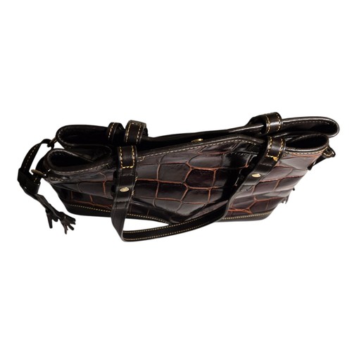 Borsa a tracolla Dooney And Bourke marrone ecopelle di coccodrillo borsetta - Foto 5 di 20