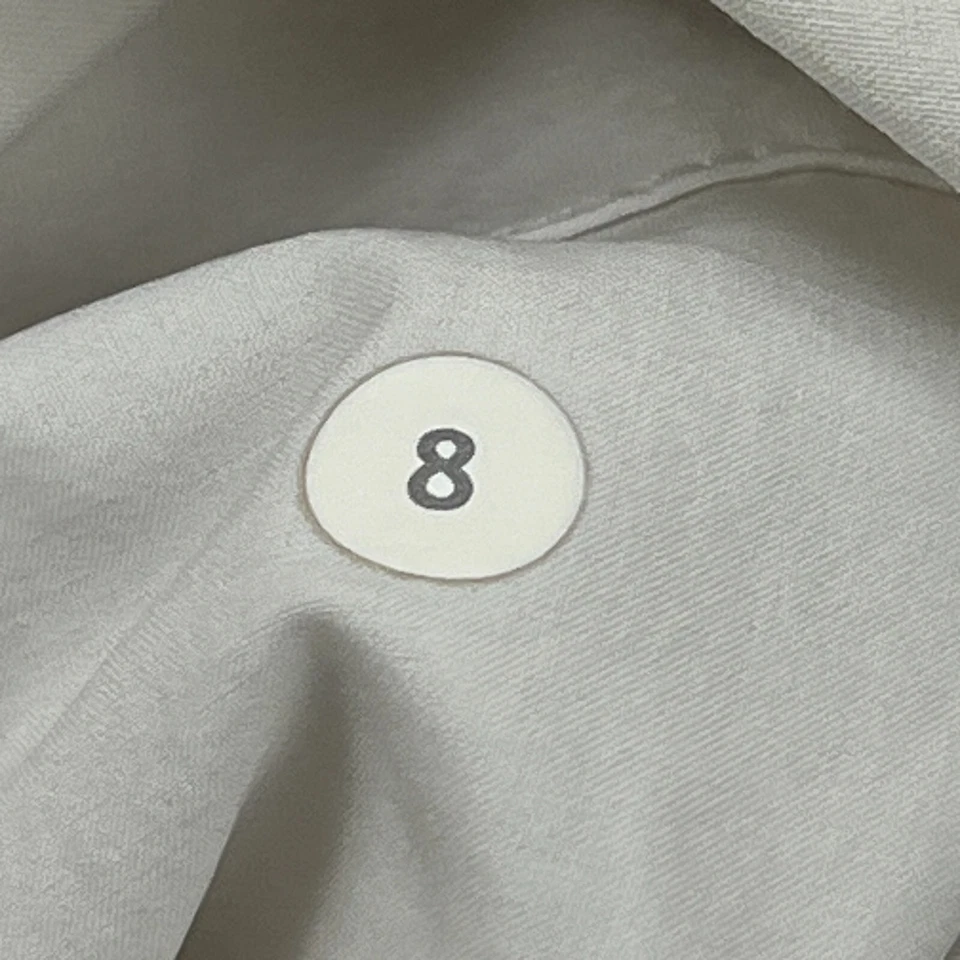 Pantalón Corto Lululemon Spring Break Away II Para Mujer 8 Blanco Plisado Puños Swift W7FFQS Foto 3 de 4