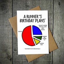 Funny Running Birthday Card - Runners Birthday - A Runner's Birthday Plans