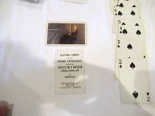 Tiffany playing card for the Tennis Enthusiast, 2 decks, c. 1978