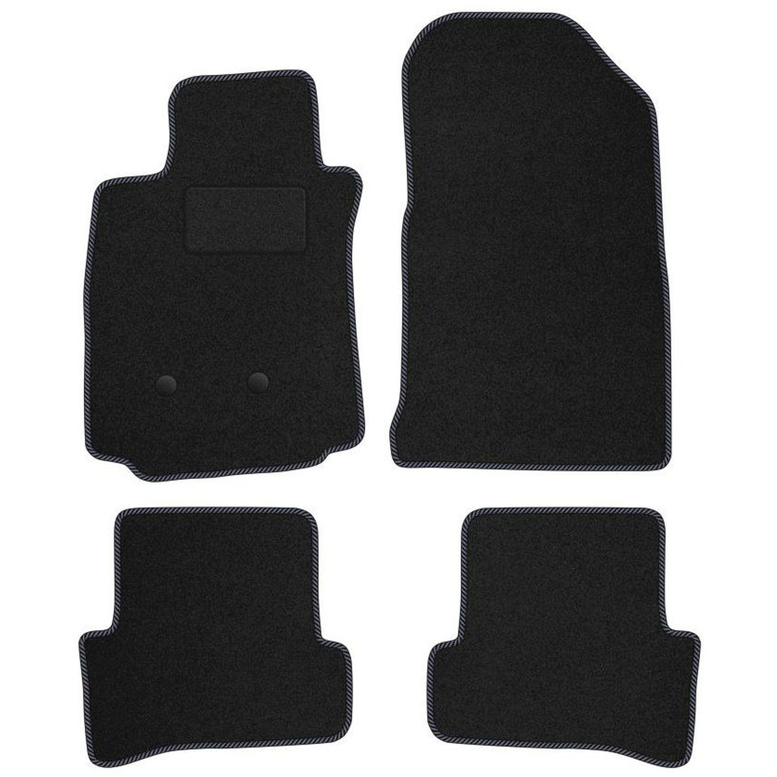 Jeu tapis sol velour STREAK gris Renault Clio IV 2012-2019 sur mesure RE03-2