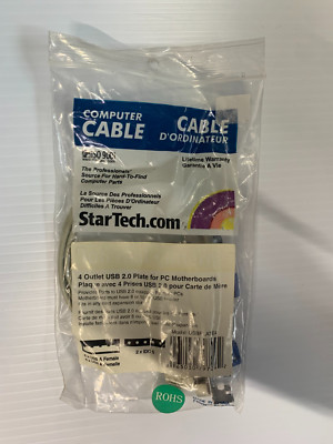 StarTech.com USBPLATE4 4 Port USB 2.0 Plate  - USB panel motherboard