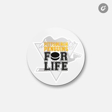 Pittsburgh Penguins NHL  4'' X 4'' Round Decorative Magnet