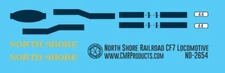 N Scale - North Shore Railroad CF7 Locomotive Decals