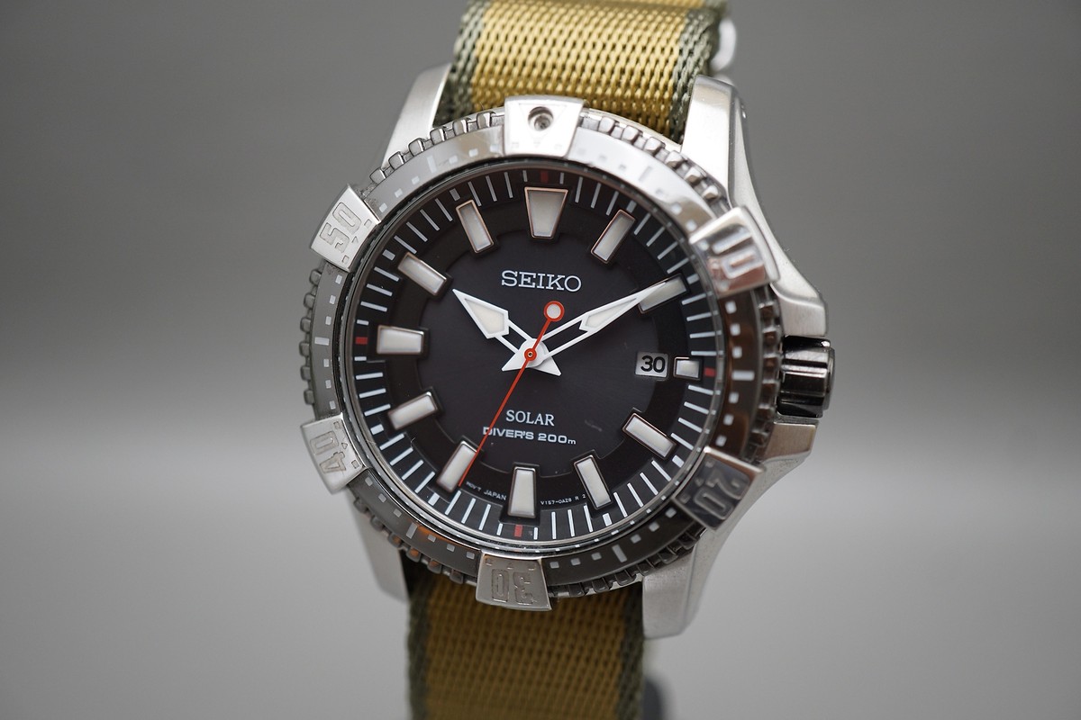 SEIKO　PROSPEX　AIR DIVER’S 200ｍ　V157-0BT0 Seiko Prospex AIR DIVER'S 200m V157-0BT0 Black Dial Solar