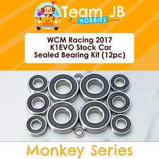 WCM Racing 2017 K1EVO Stock Car - 12 Pcs Rubber Sealed Bearings Kit