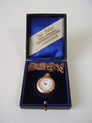 Damen Taschenuhr Union 585 Gold Taschenuhr Antike Union Horlogere