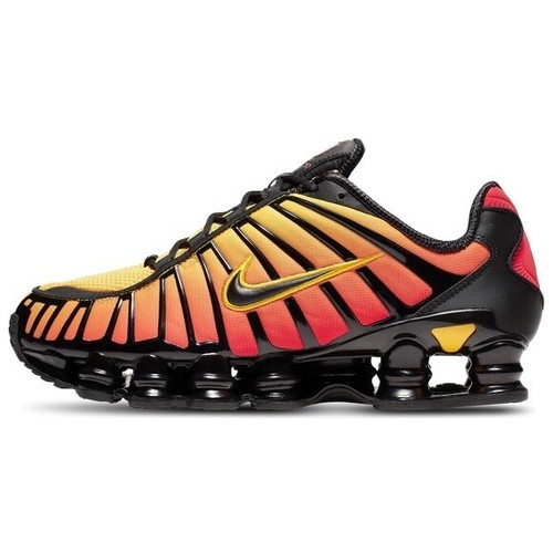 Men Nike Shox TL Running Shoes Size 10 Black Orange Red Sunrise AV3595 004 - Picture 2 of 20